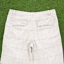 Load image into Gallery viewer, (2010) Nike Athletic Dept Small Swoosh Embroidered Pocket Logo Checked Beige Shorts - L (32/34”)