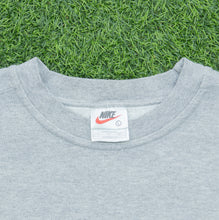 Load image into Gallery viewer, Nike Small Swoosh Embroidered Logo Boxy Crewneck Grey Sweatshirt - L