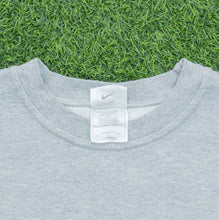 Load image into Gallery viewer, Nike Small Swoosh Embroidered Logo Boxy Crewneck Grey Sweatshirt - L