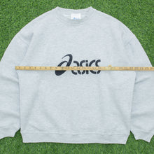 Load image into Gallery viewer, Asics Spell Out Graphic Logo Boxy Grey Sweatshirt - L
