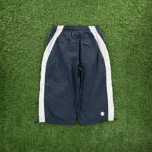 Load image into Gallery viewer, (2003) Women’s Nike Air Max Stripe Adjustable Navy 3/4 Length Shorts - M (28-33”)