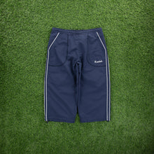 Load image into Gallery viewer, Women’s Reebok Small Spell Out Embroidered Pocket Piping Adjustable Navy 3/4 Length Shorts - M (10)