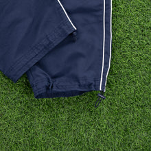 Load image into Gallery viewer, Women’s Reebok Small Spell Out Embroidered Pocket Piping Adjustable Navy 3/4 Length Shorts - M (10)