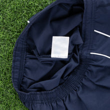 Load image into Gallery viewer, Women’s Reebok Small Spell Out Embroidered Pocket Piping Adjustable Navy 3/4 Length Shorts - M (10)