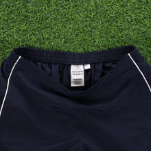Load image into Gallery viewer, (2004) Women’s Adidas Spell Out Logo Piping Navy Sports Shorts - L (14-16)