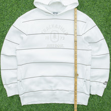 Load image into Gallery viewer, 2008 Nike Track & Field Tree Graphic Small Swoosh Embroidered Striped White Green Hoodie - M