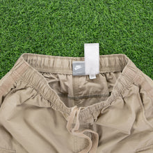 Load image into Gallery viewer, (2007) Nike Randall’s Island Downing Stadium Small Swoosh Embroidered Cream Cargo Shorts - L (32-36”)