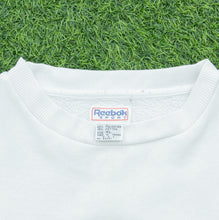 Load image into Gallery viewer, Reebok Sport Special Edition World Record Spell Out Graphic Star Stripe Boxy Crewneck White Sweatshirt - L/XL