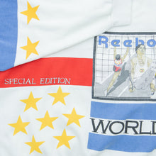 Load image into Gallery viewer, Reebok Sport Special Edition World Record Spell Out Graphic Star Stripe Boxy Crewneck White Sweatshirt - L/XL