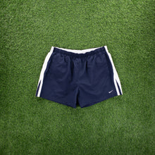 Load image into Gallery viewer, (2005) Nike Small Swoosh Embroidered Taping Navy Sports Shorts - XL/XXL (36-40”)