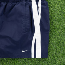 Load image into Gallery viewer, (2005) Nike Small Swoosh Embroidered Taping Navy Sports Shorts - XL/XXL (36-40”)
