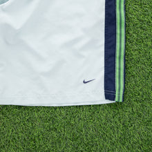 Load image into Gallery viewer, (2001) Nike Small Swoosh Embroidered Stripe Taping Velcro Light Blue Sports Shorts - L (32/34”)