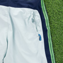 Load image into Gallery viewer, (2001) Nike Small Swoosh Embroidered Stripe Taping Velcro Light Blue Sports Shorts - L (32/34”)