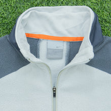 Load image into Gallery viewer, 2004 Nike Small Swoosh Embroidered Reflective Neck Pocket Quarter Zip Grey Fleece - L