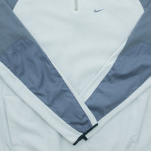 Load image into Gallery viewer, 2004 Nike Small Swoosh Embroidered Reflective Neck Pocket Quarter Zip Grey Fleece - L