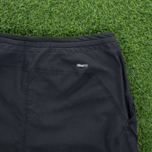 Load image into Gallery viewer, (2007) Nike Fit Small Swoosh Embroidered Adjustable Black Cargo 3/4 Length Shorts - L (34/36”)
