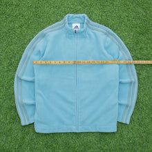 Load image into Gallery viewer, Women’s 2001 Adidas 3-Stripe Embroidered Logo Full Zip Light Blue Fleece - M (10-12)