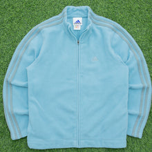 Load image into Gallery viewer, Women’s 2001 Adidas 3-Stripe Embroidered Logo Full Zip Light Blue Fleece - M (10-12)