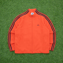 Load image into Gallery viewer, Women’s 2001 Adidas 3-Stripe Embroidered Logo Full Zip Orange Fleece - L (14-16)