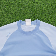 Load image into Gallery viewer, (2004) Adidas Spell Out Embroidered Graphic Light Blue Raglan T-Shirt - S