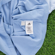 Load image into Gallery viewer, (2004) Adidas Spell Out Embroidered Graphic Light Blue Raglan T-Shirt - S