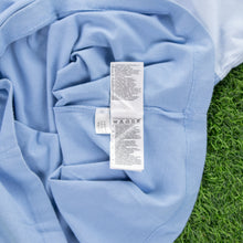 Load image into Gallery viewer, (2004) Adidas Spell Out Embroidered Graphic Light Blue Raglan T-Shirt - S