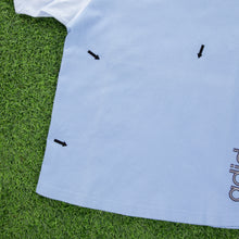 Load image into Gallery viewer, (2004) Adidas Spell Out Embroidered Graphic Light Blue Raglan T-Shirt - S