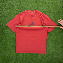 Load image into Gallery viewer, (2001) Adidas Large Spell Out Logo Graphic Red T-Shirt - M/L