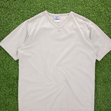 Load image into Gallery viewer, Reebok Centre Logo Graphic V-Neck Grey T-Shirt - M/L