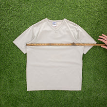 Load image into Gallery viewer, Reebok Centre Logo Graphic V-Neck Grey T-Shirt - M/L