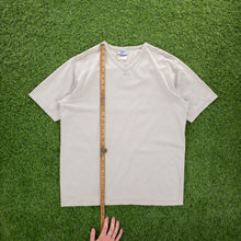 Load image into Gallery viewer, Reebok Centre Logo Graphic V-Neck Grey T-Shirt - M/L