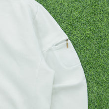 Load image into Gallery viewer, 2001 Nike Athletic 71 Graphic Small Swoosh Embroidered Logo Pocket Crewneck Beige Sweatshirt - M