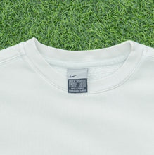 Load image into Gallery viewer, 2001 Nike Athletic 71 Graphic Small Swoosh Embroidered Logo Pocket Crewneck Beige Sweatshirt - M