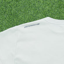 Load image into Gallery viewer, 2001 Nike Athletic 71 Graphic Small Swoosh Embroidered Logo Pocket Crewneck Beige Sweatshirt - M
