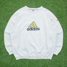 Load image into Gallery viewer, Adidas Large Logo Embroidered Pullover Oversized Crewneck White Sweatshirt - XXL