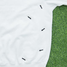 Load image into Gallery viewer, Adidas Large Logo Embroidered Pullover Oversized Crewneck White Sweatshirt - XXL