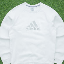 Load image into Gallery viewer, 2006 Adidas Large Logo Embroidered Pullover Crewneck White Sweatshirt - M