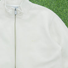 Load image into Gallery viewer, Nike Small Swoosh Embroidered Logo Zip Up Beige Jumper - S/M