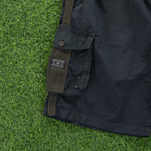 Load image into Gallery viewer, (2006) Nike Randall’s Island Downing Stadium Small Swoosh Embroidered Dark Green Brown Cargo Shorts - L (32-36”)