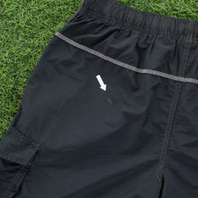 Load image into Gallery viewer, (2006) Nike Randall’s Island Downing Stadium Small Swoosh Embroidered Dark Green Brown Cargo Shorts - L (32-36”)