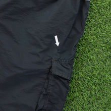 Load image into Gallery viewer, (2006) Nike Randall’s Island Downing Stadium Small Swoosh Embroidered Dark Green Brown Cargo Shorts - L (32-36”)