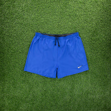 Load image into Gallery viewer, (2001) Nike Team Small Swoosh Embroidered Blue Sports Shorts - XL (34-38”)