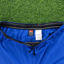 Load image into Gallery viewer, (2001) Nike Team Small Swoosh Embroidered Blue Sports Shorts - XL (34-38”)
