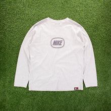 Load image into Gallery viewer, (2002) Nike Large Spell Out Button Graphic Heavyweight Long Sleeve T-Shirt - XL