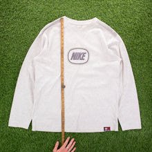 Load image into Gallery viewer, (2002) Nike Large Spell Out Button Graphic Heavyweight Long Sleeve T-Shirt - XL