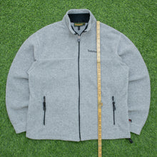 Load image into Gallery viewer, Timberland Polartec Small Spell Out Embroidered Zip Up Grey Fleece Jacket - S