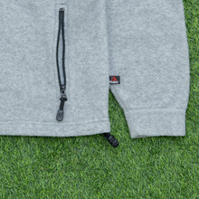 Load image into Gallery viewer, Timberland Polartec Small Spell Out Embroidered Zip Up Grey Fleece Jacket - S