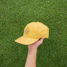 Load image into Gallery viewer, (1999) Nike Athletic Dept 1972 ‘N’ Graphic Badge Embroidered Swoosh Yellow Grey 6 Panel Cap - One Size