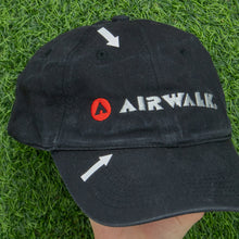 Load image into Gallery viewer, Airwalk Spell Out Embroidered Skate Black 6-Panel Cap - One Size