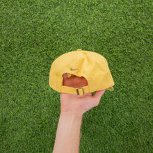 Load image into Gallery viewer, (1999) Nike Athletic Dept 1972 ‘N’ Graphic Badge Embroidered Swoosh Yellow Grey 6 Panel Cap - One Size